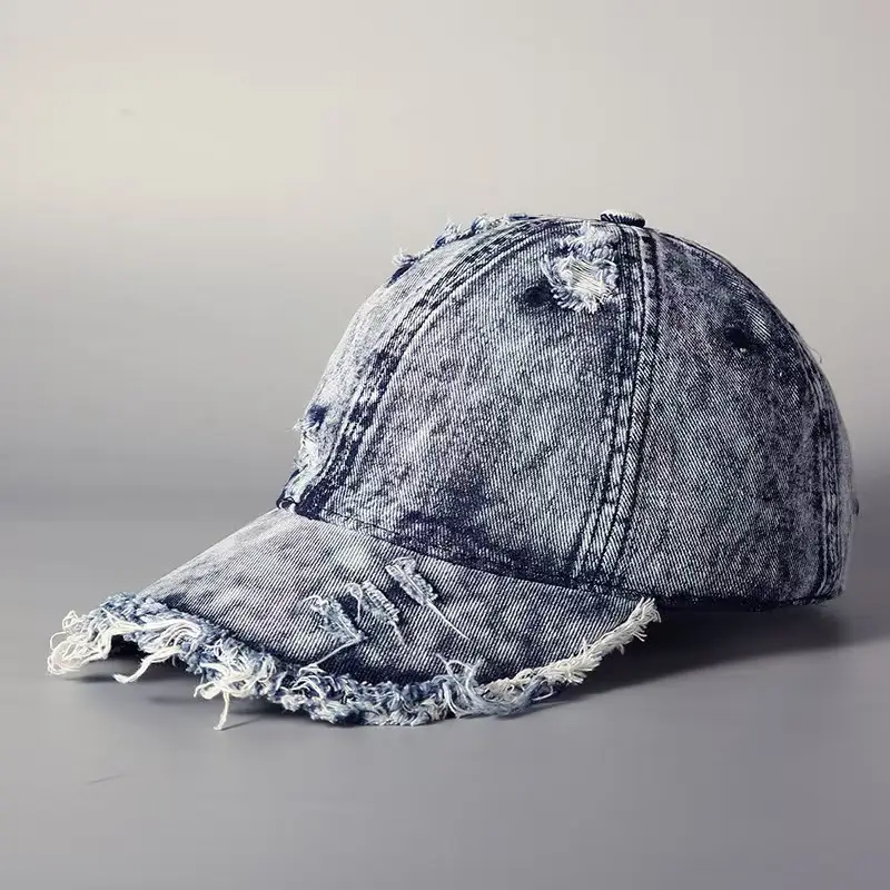 Washed Denim Baseball Cap for Men Women - Image 2