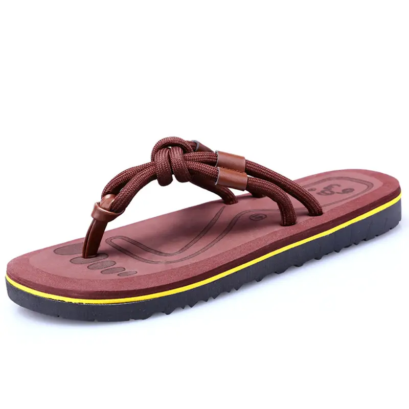 Fujian Men's Skull & Flower Flip Flops Non-Slip - Image 2