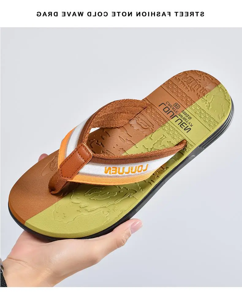 Fujian manufacturers 2024 new men's flip-flops summer slippers men's non-slip beach fashion trend outdoor sandals — feature 1