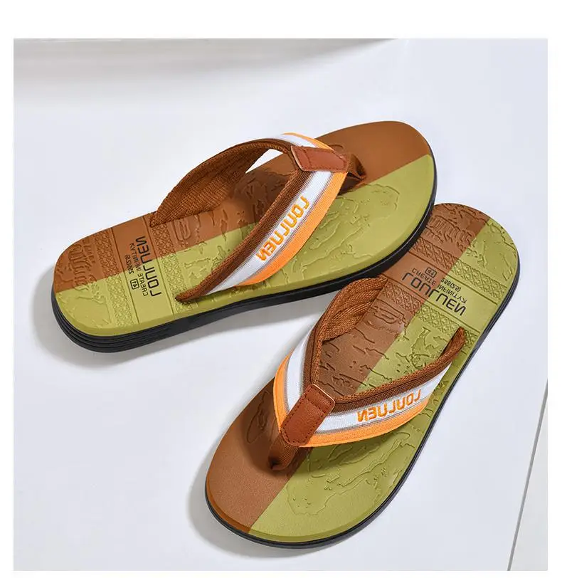 Fujian manufacturers 2024 new men's flip-flops summer slippers men's non-slip beach fashion trend outdoor sandals — feature 14