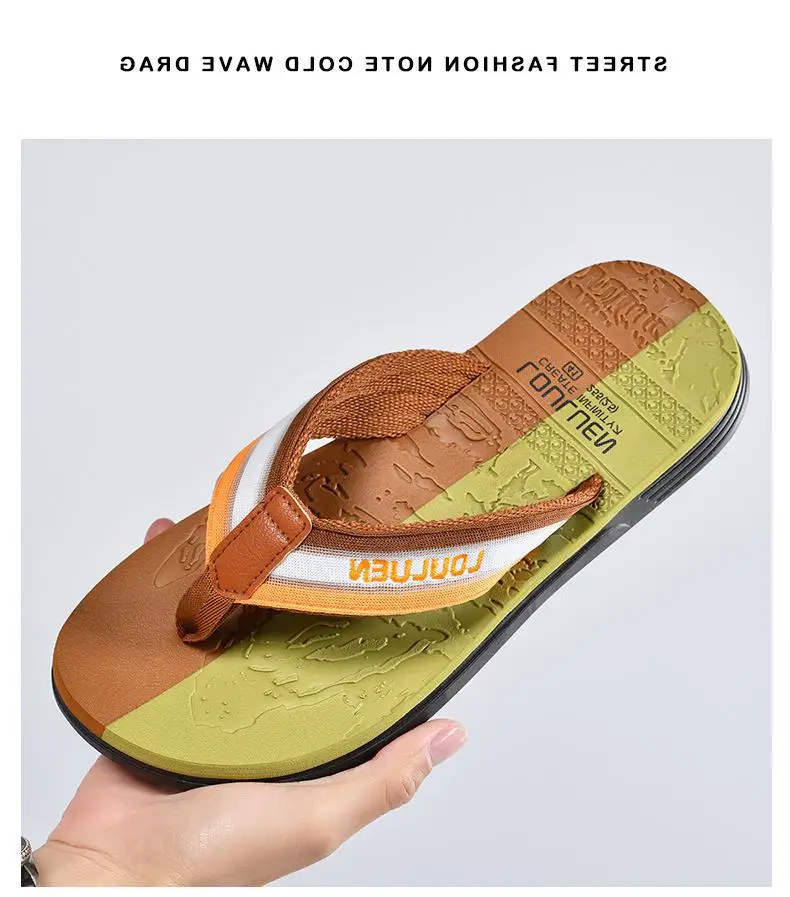 Fujian manufacturers 2024 new men's flip-flops summer slippers men's non-slip beach fashion trend outdoor sandals — feature 15