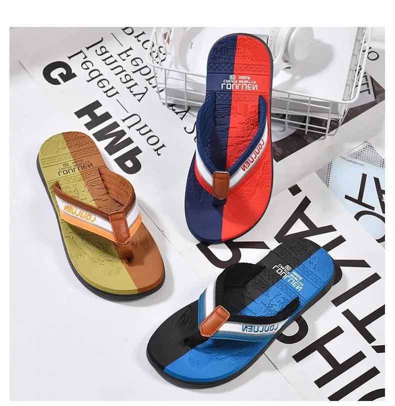Fujian manufacturers 2024 new men's flip-flops summer slippers men's non-slip beach fashion trend outdoor sandals — feature 17