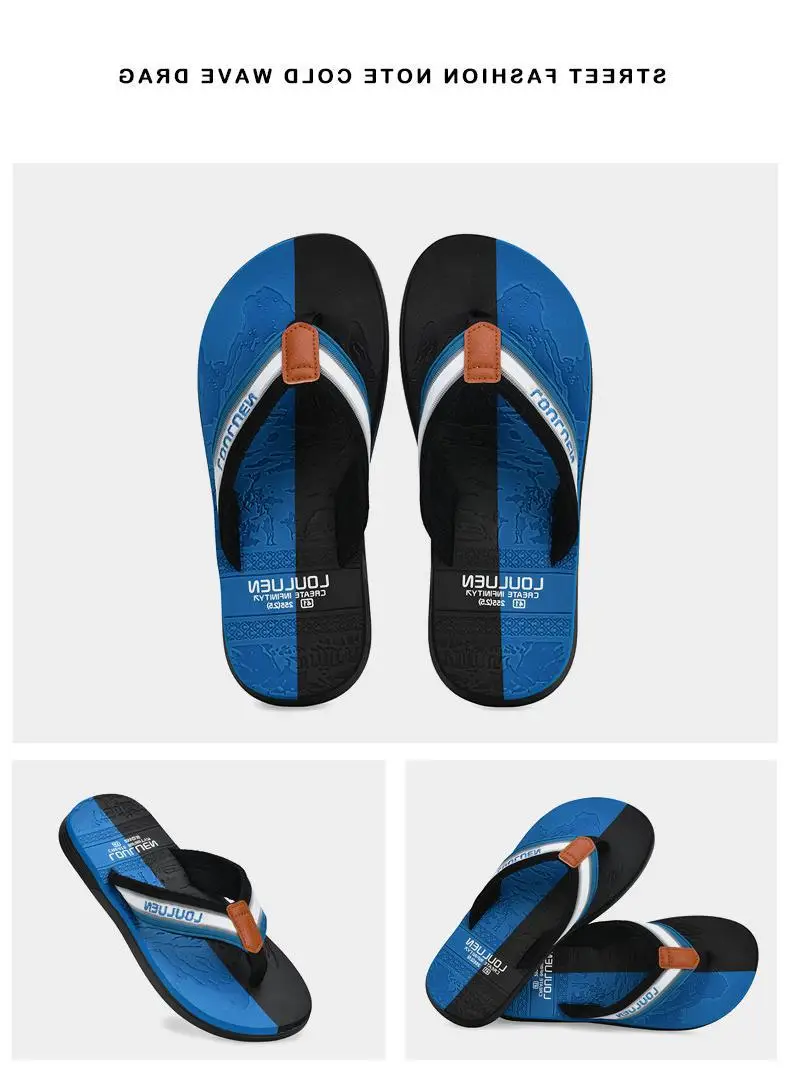 Fujian manufacturers 2024 new men's flip-flops summer slippers men's non-slip beach fashion trend outdoor sandals — feature 19