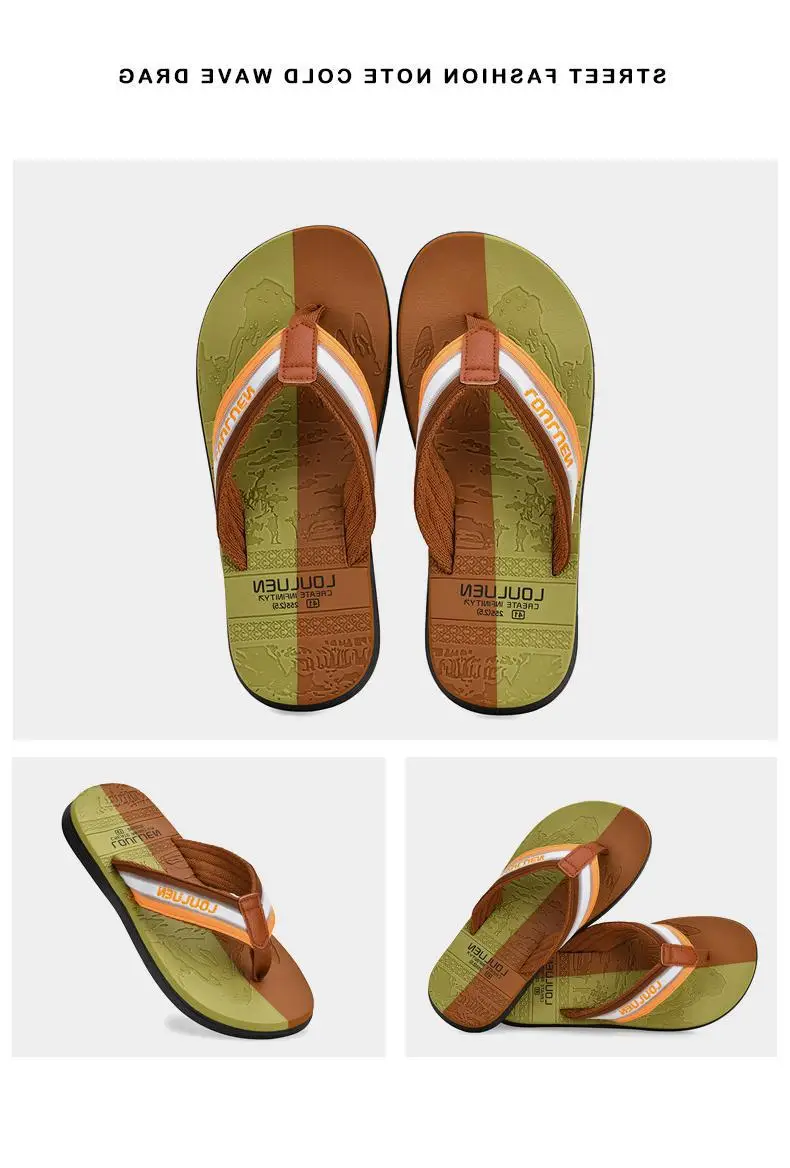 Fujian manufacturers 2024 new men's flip-flops summer slippers men's non-slip beach fashion trend outdoor sandals — feature 20
