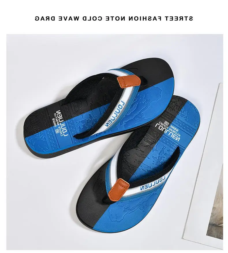 Fujian manufacturers 2024 new men's flip-flops summer slippers men's non-slip beach fashion trend outdoor sandals — feature 9