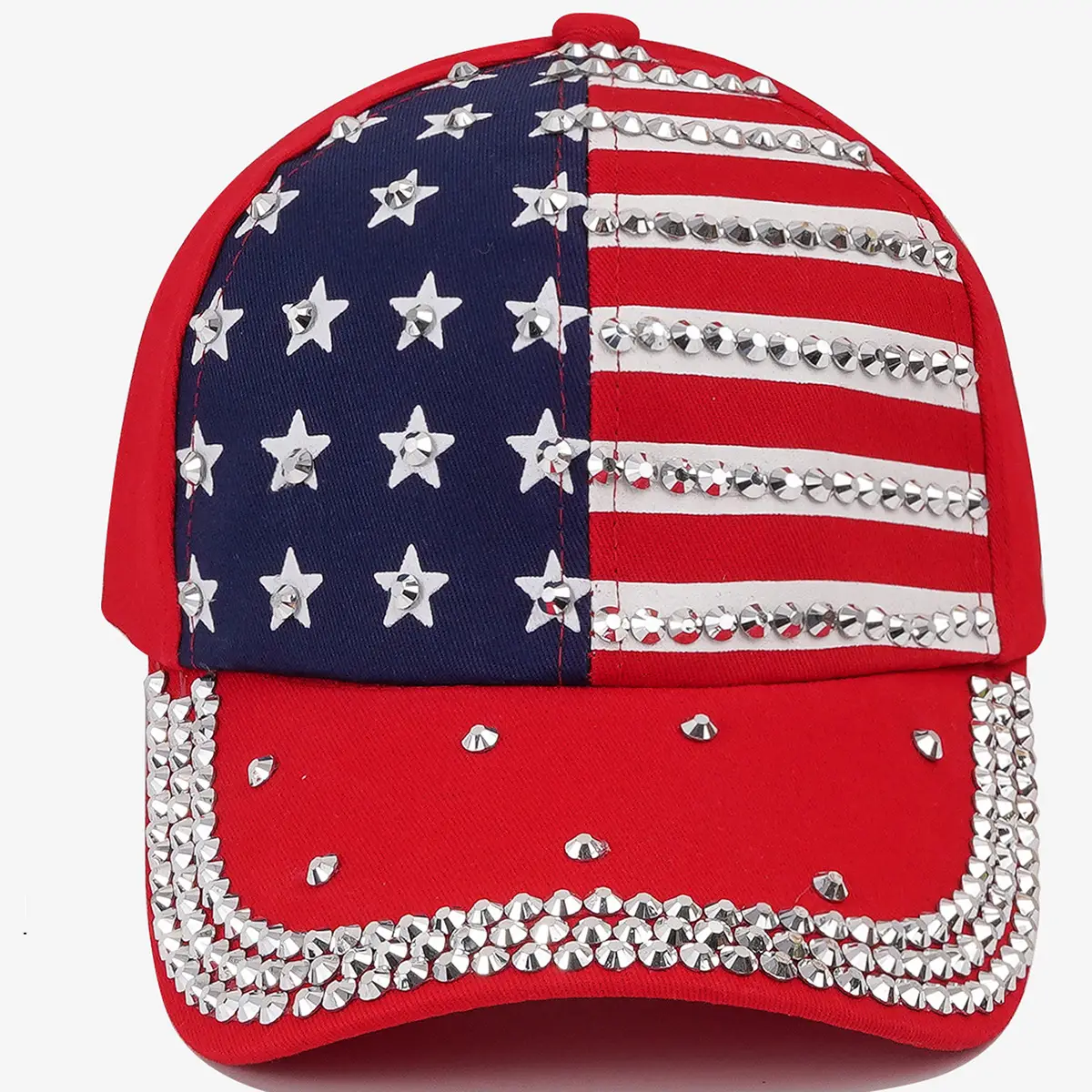 American Flag Rivet Baseball Cap for Men Women — feature 4