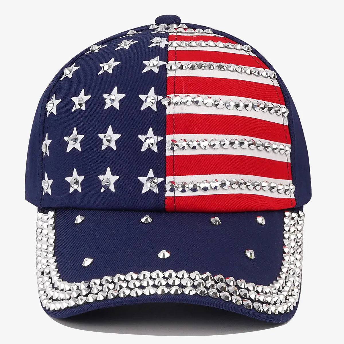 American Flag Rivet Baseball Cap for Men Women — feature 7