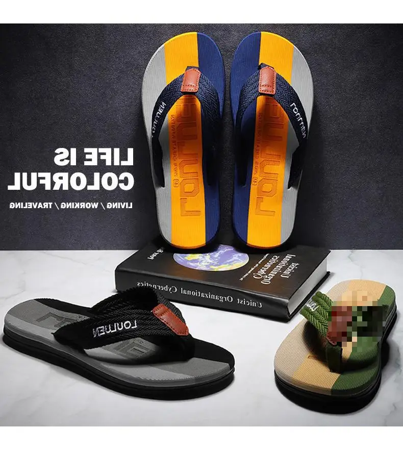 Fujian manufacturers Lu Lu An new men's flip-flops summer slippers men's non-slip beach fashion trend outdoor cool — feature 11