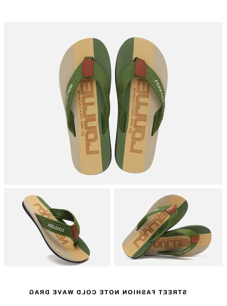 Fujian manufacturers Lu Lu An new men's flip-flops summer slippers men's non-slip beach fashion trend outdoor cool — feature 13