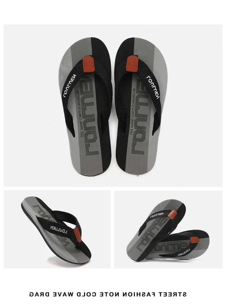 Fujian manufacturers Lu Lu An new men's flip-flops summer slippers men's non-slip beach fashion trend outdoor cool — feature 14