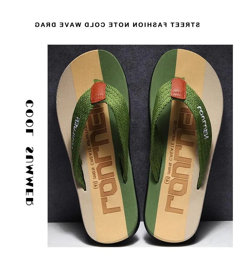 Fujian manufacturers Lu Lu An new men's flip-flops summer slippers men's non-slip beach fashion trend outdoor cool — feature 7