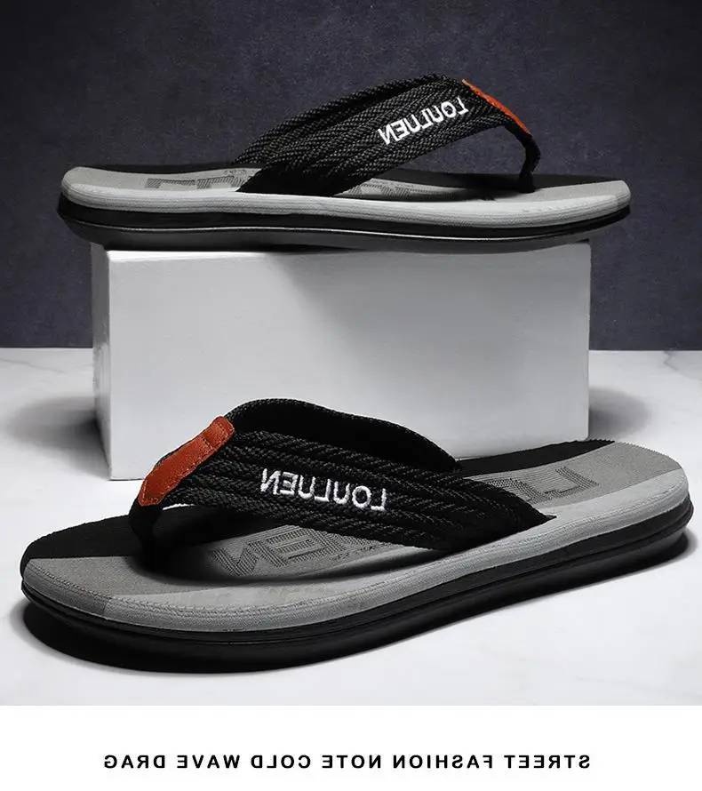 Fujian manufacturers Lu Lu An new men's flip-flops summer slippers men's non-slip beach fashion trend outdoor cool — feature 8