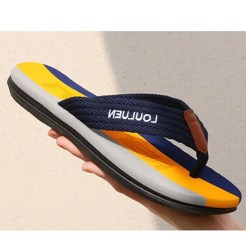 Fujian manufacturers Lu Lu An new men's flip-flops summer slippers men's non-slip beach fashion trend outdoor cool — feature 9