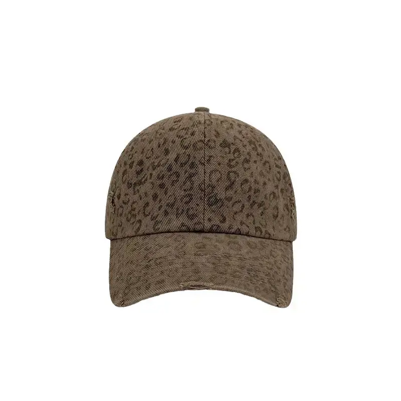 Sweet Drag Cool Sister Leopard Cap Women All Match Washed Old Milled - Image 8