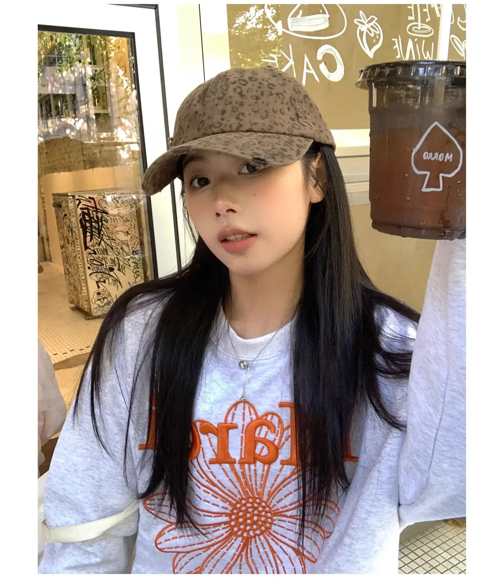 Sweet Drag Cool Sister Leopard Cap Women All Match Washed Old Milled — feature 17