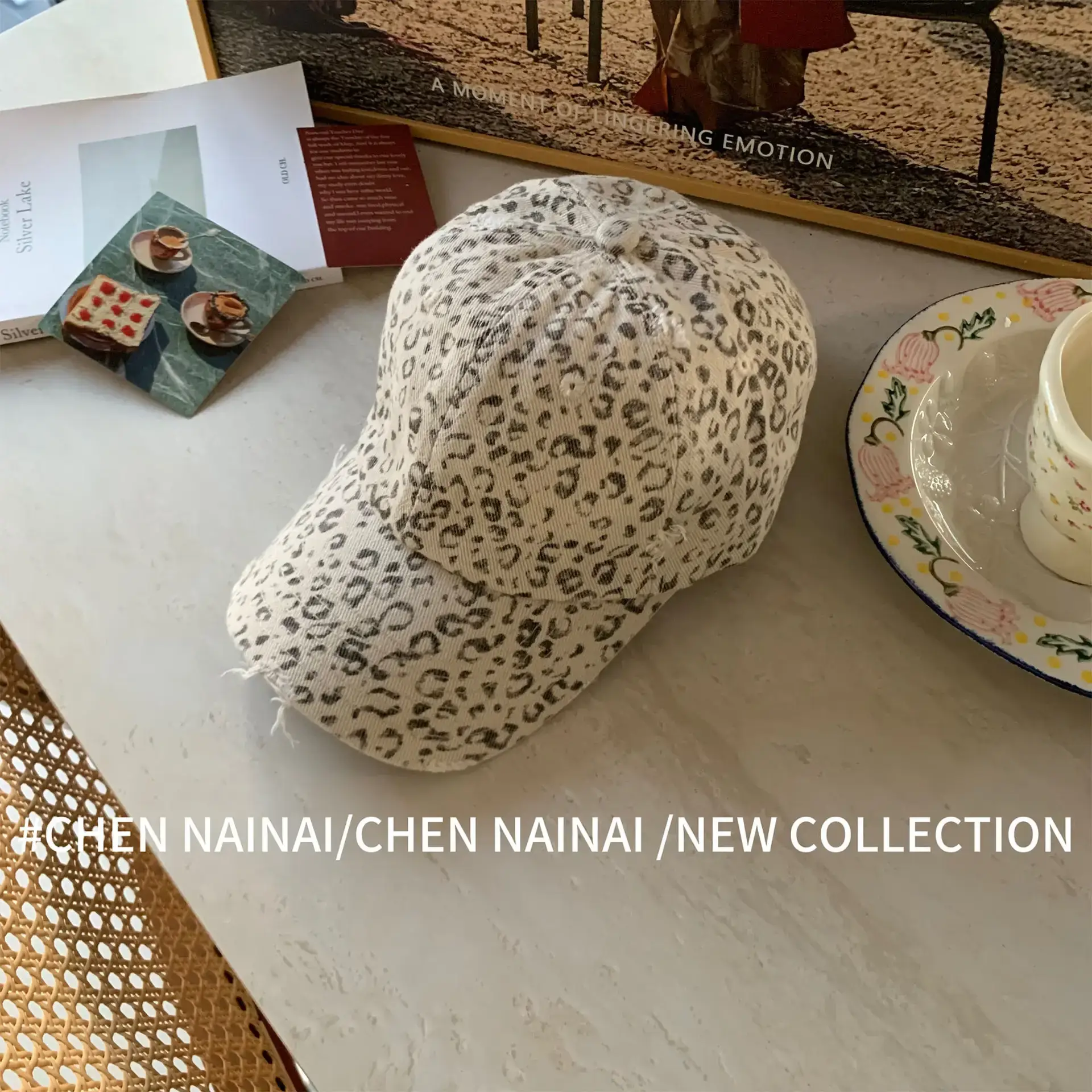 Sweet Drag Cool Sister Leopard Cap Women All Match Washed Old Milled - Image 3