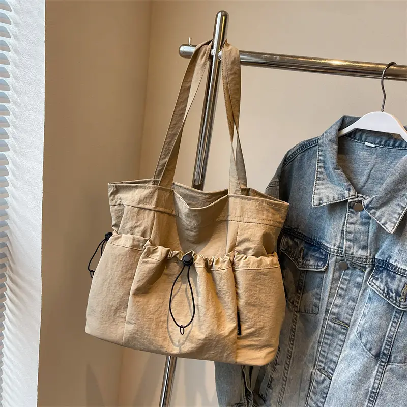 Women Pleated Shoulder Bag Autumn Winter Large Capacity - Image 3