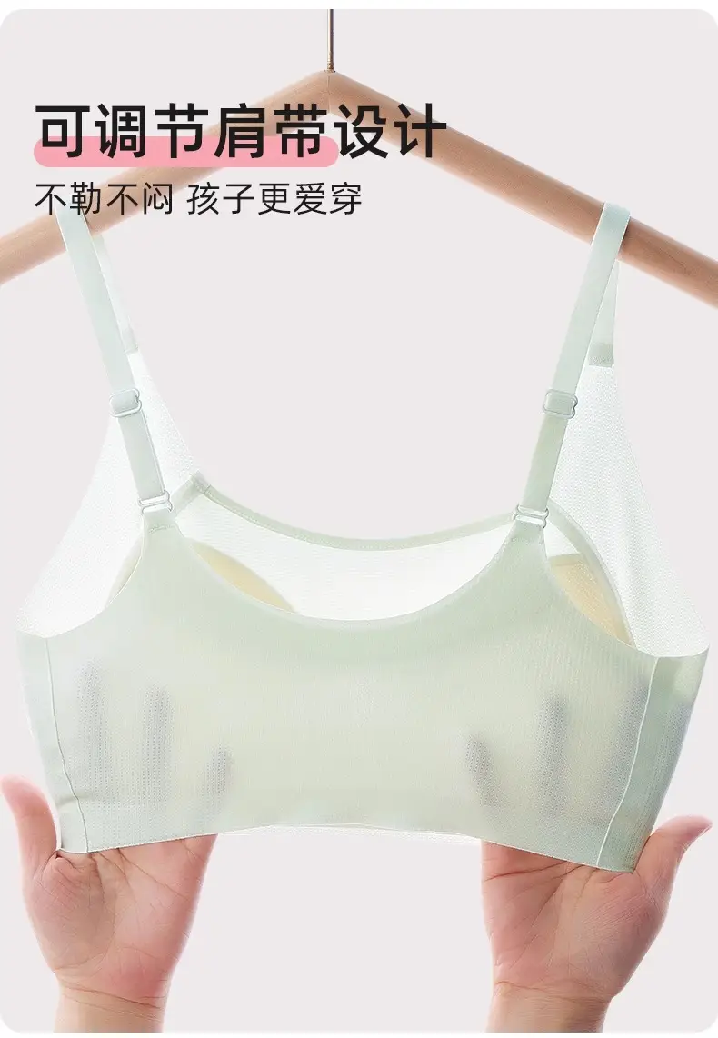 Girls' Underwear Junior Senior high school Students Two Stage Puberty Development Girls' Bra Sports Shockproof Children's Vest — feature 6