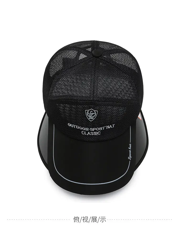 2024 New Letter Thin Sun Visor Cap Unisex Breathable Black — feature 10