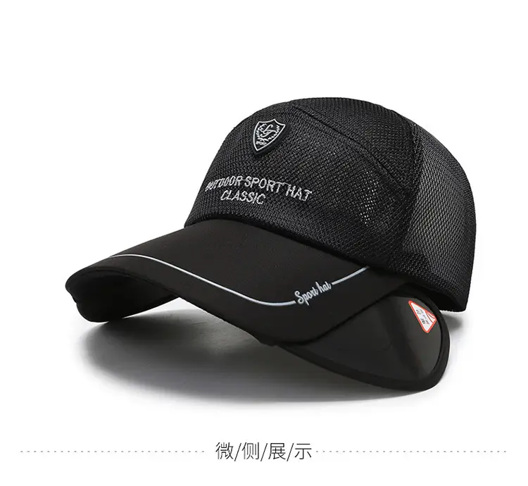 2024 New Letter Thin Sun Visor Cap Unisex Breathable Black — feature 7