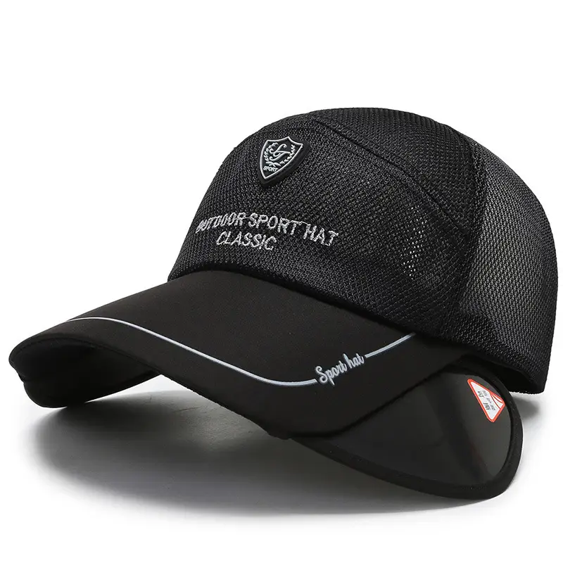 2024 New Letter Thin Sun Visor Cap Unisex Breathable Black - Image 2