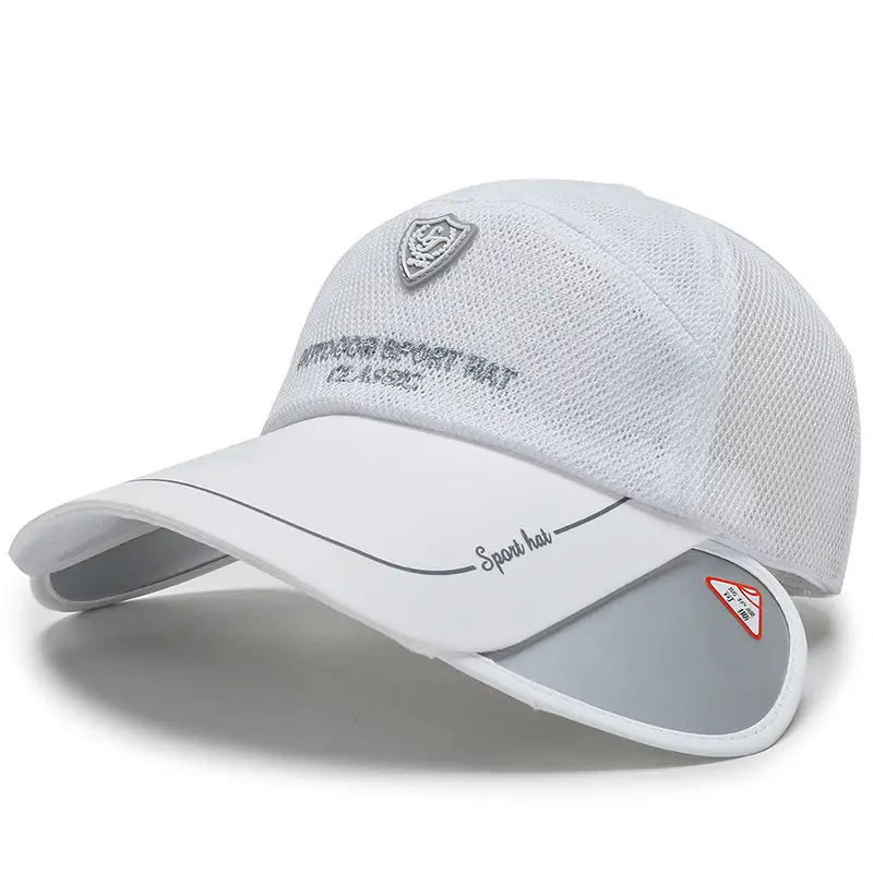 2024 New Letter Thin Sun Visor Cap Unisex Breathable Black - Image 3