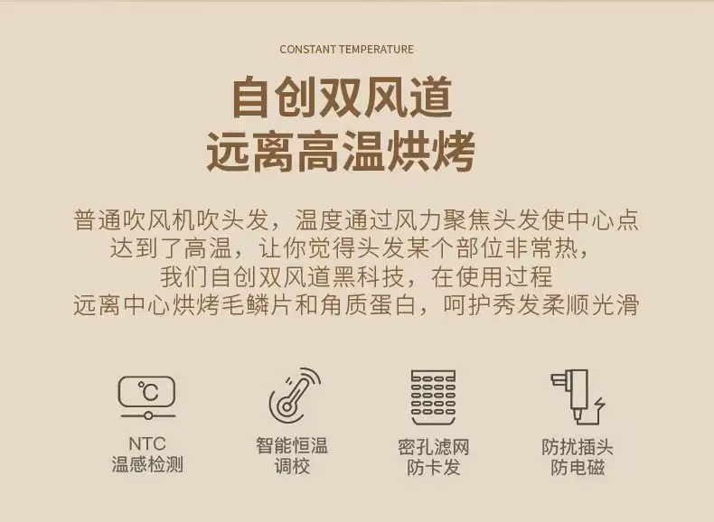 Hair Dryer with Negative Ions & Strong Wind — feature 14