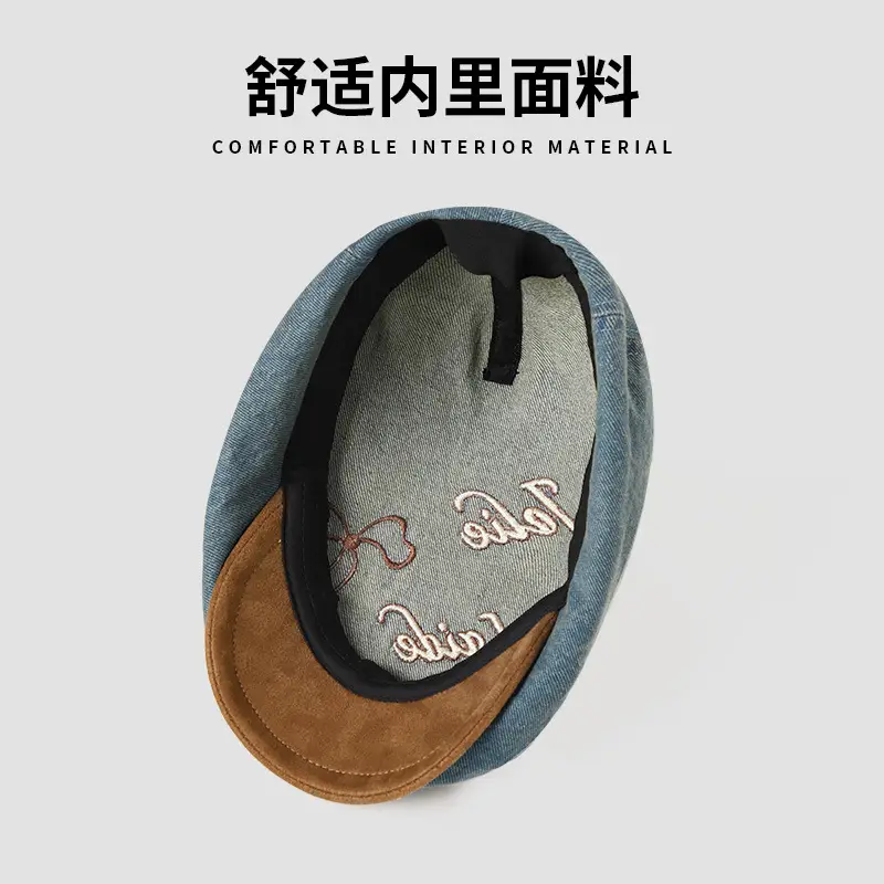 New British Vintage Denim Beret for Kids Small Outdoor - Image 5