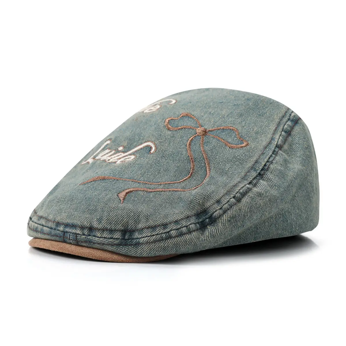 New British Vintage Denim Beret for Kids Small Outdoor - Image 8