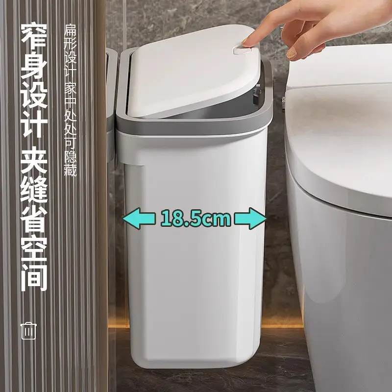 Pressure Ring Wall Trash Bin 18.5CM Kitchen Bathroom Storage - Image 8