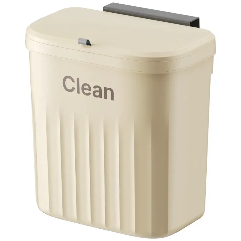 Pressure Ring Wall Trash Bin 18.5CM Kitchen Bathroom Storage - Image 11
