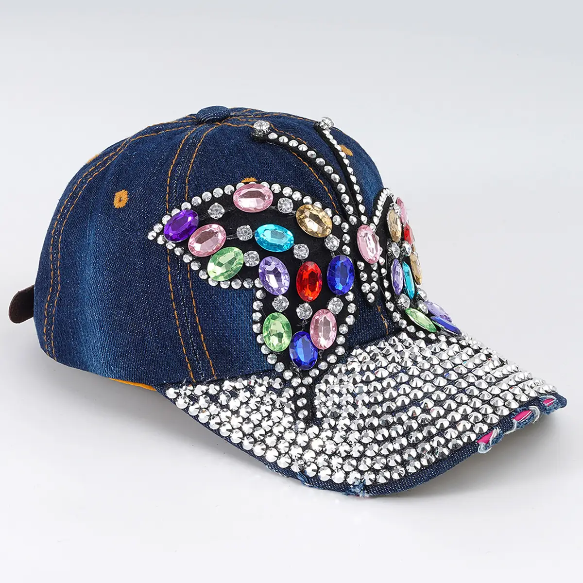 Gemstone Butterfly Cap for Men Women Travel Sun Hat