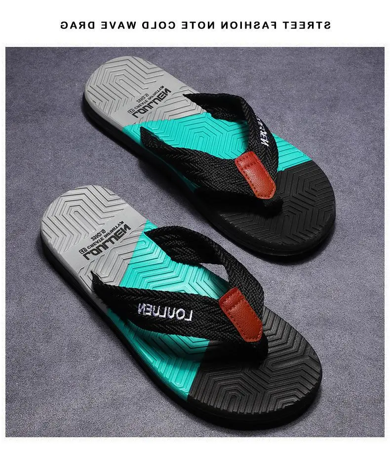 Fujian manufacturers 2024 new men's flip-flops outerwear summer slippers flip-flops men's beach shoes casual sandals men — feature 1