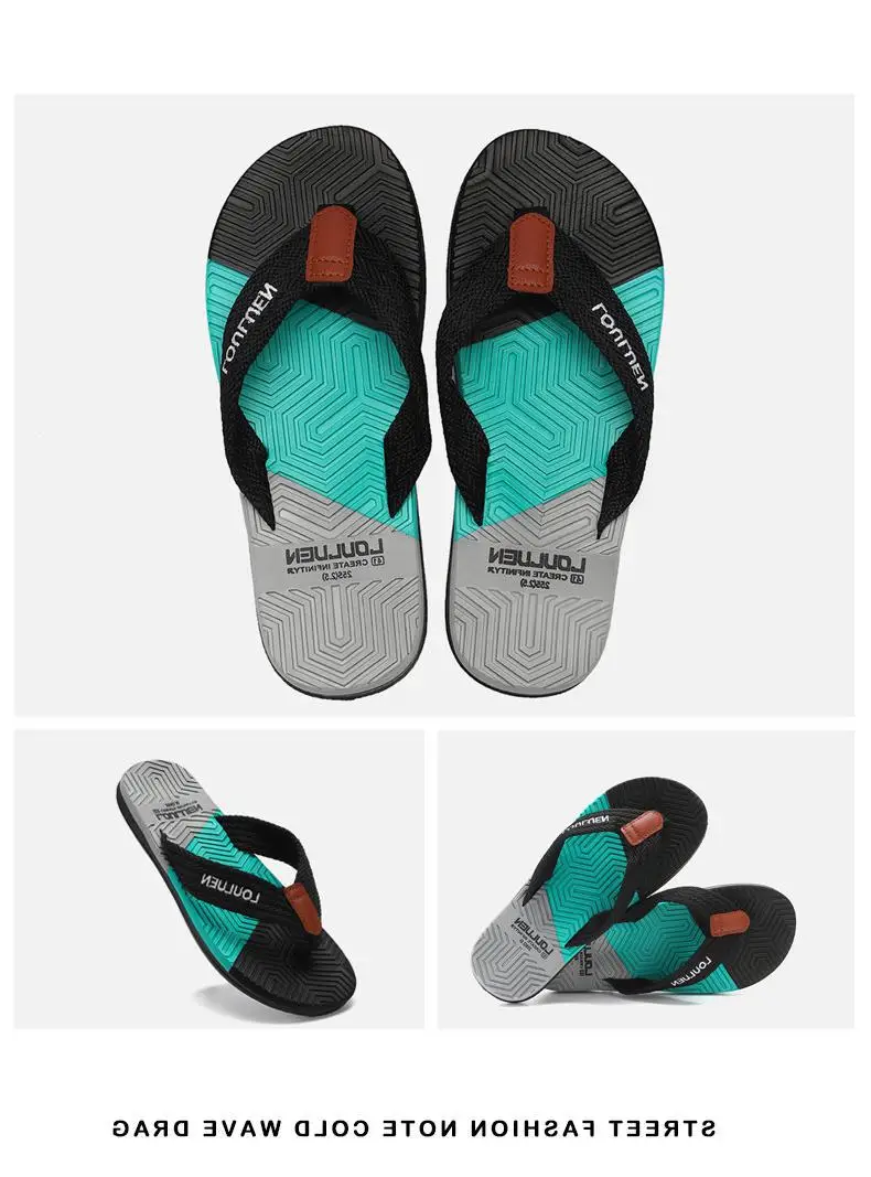 Fujian manufacturers 2024 new men's flip-flops outerwear summer slippers flip-flops men's beach shoes casual sandals men — feature 14