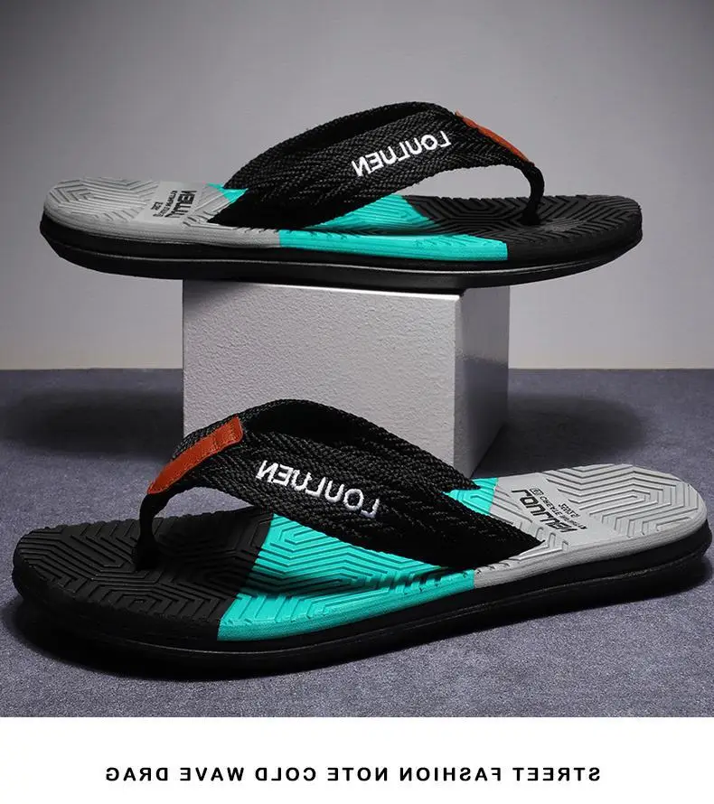 Fujian manufacturers 2024 new men's flip-flops outerwear summer slippers flip-flops men's beach shoes casual sandals men — feature 8