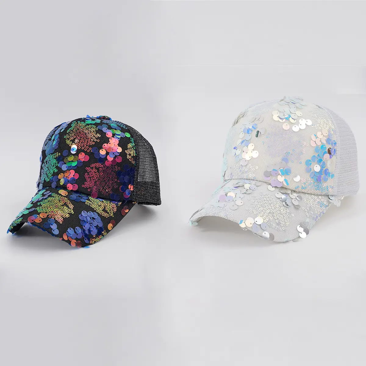 Cross-Border Men's Sequined Mesh Baseball Cap - Image 3