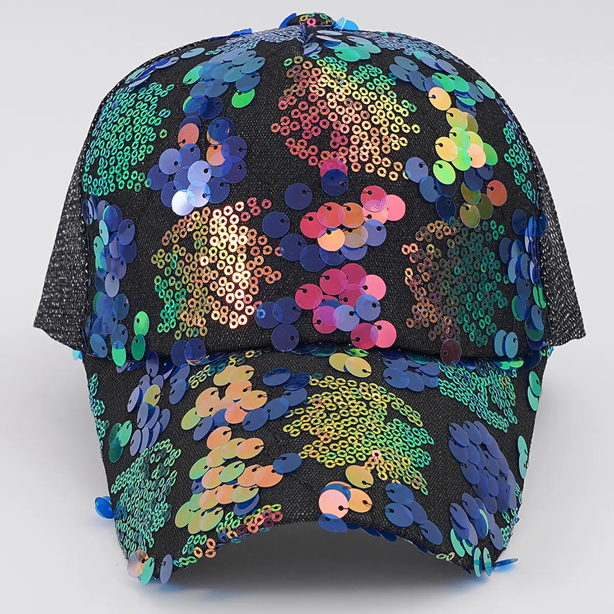 Cross-Border Men's Sequined Mesh Baseball Cap - Image 4