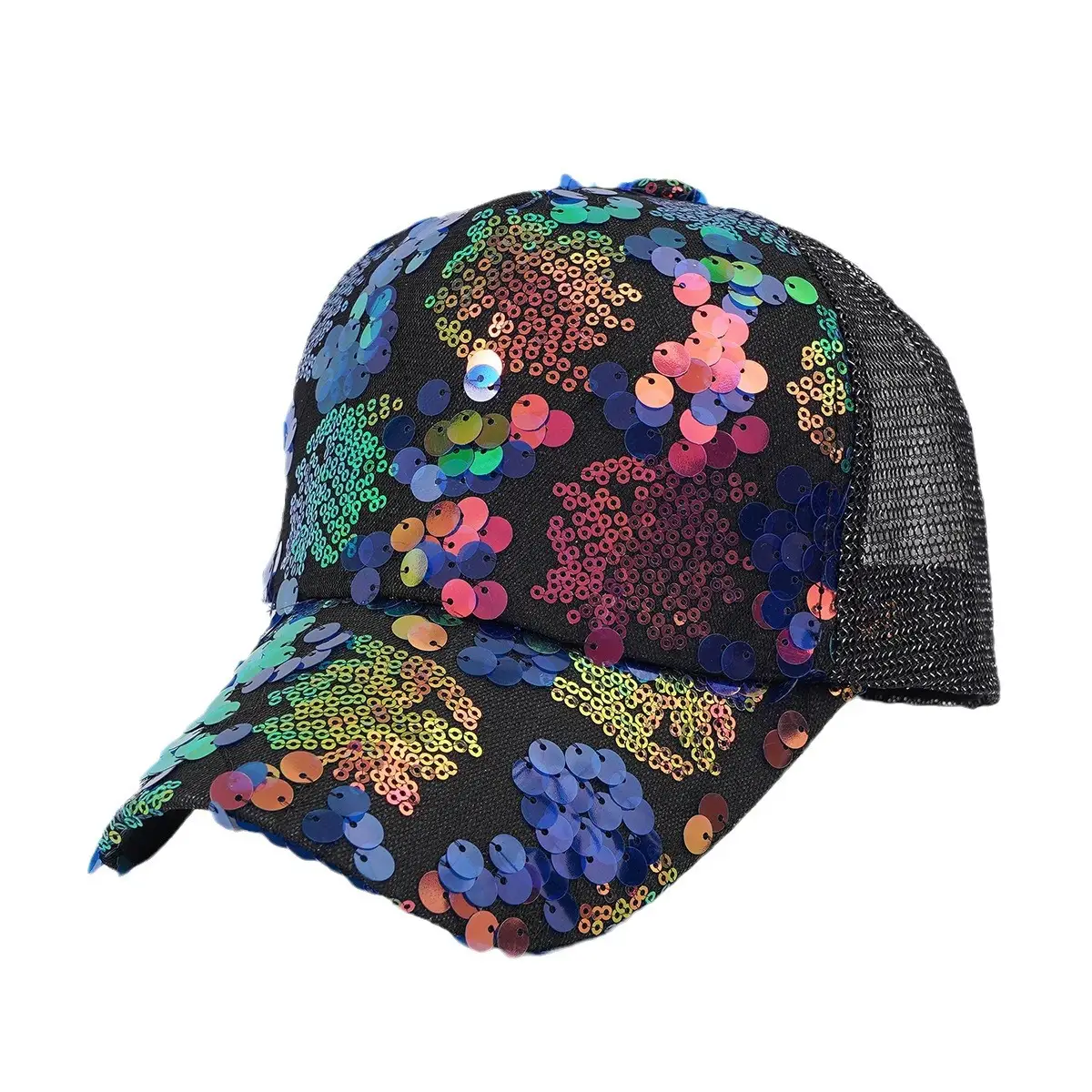 Cross-Border Men's Sequined Mesh Baseball Cap - Image 6