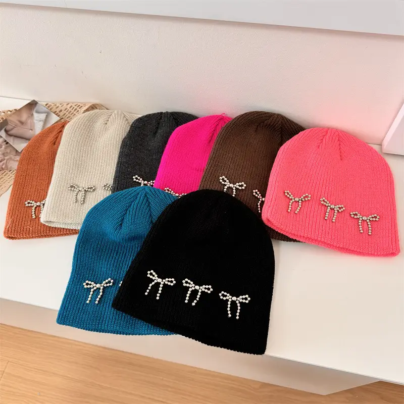Korean Letter Embroidered Women's Beanie Caps - Image 10