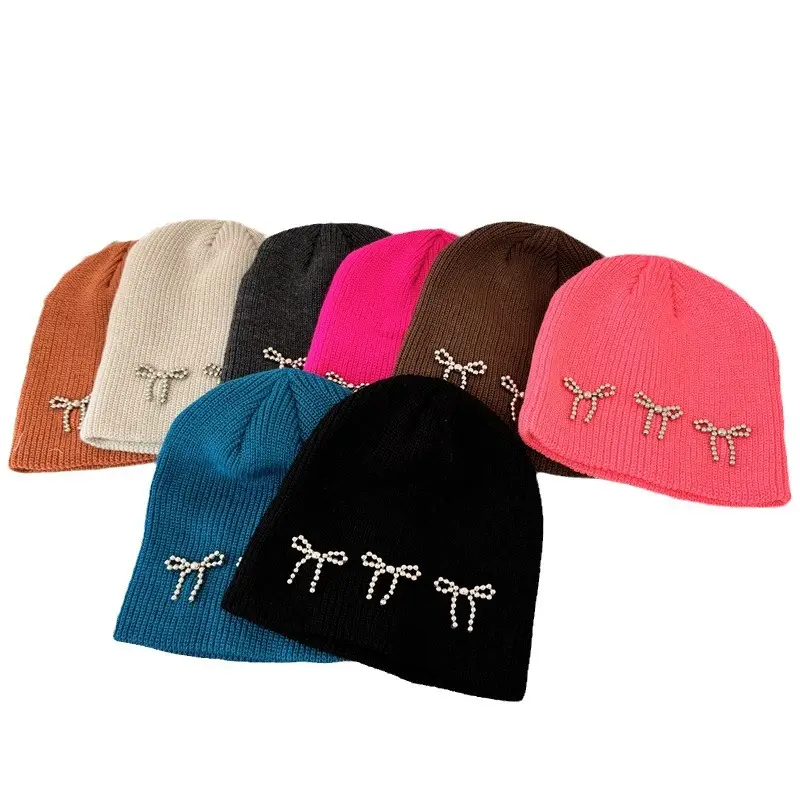 Korean Letter Embroidered Women's Beanie Caps - Image 13