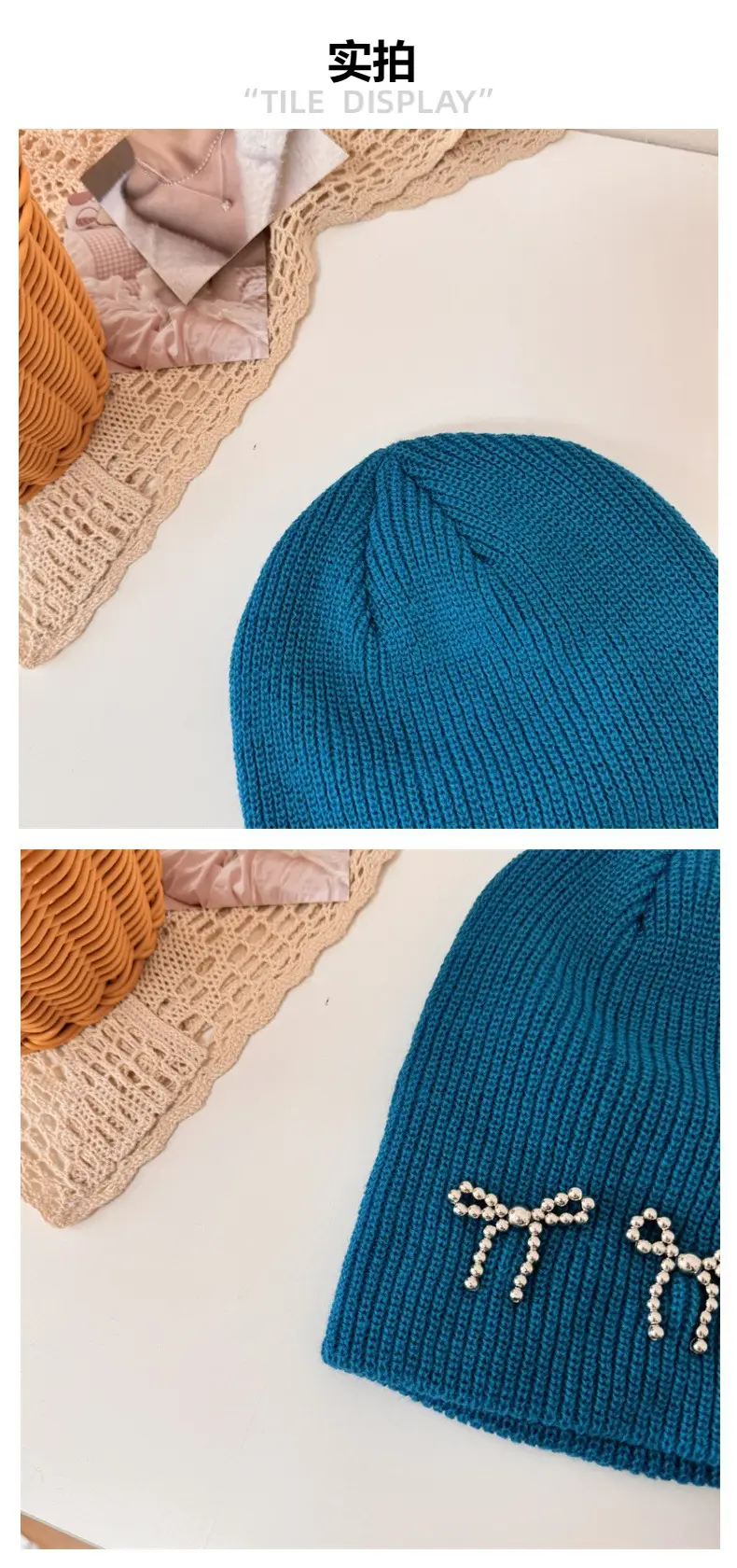 Korean Letter Embroidered Women's Beanie Caps — feature 6