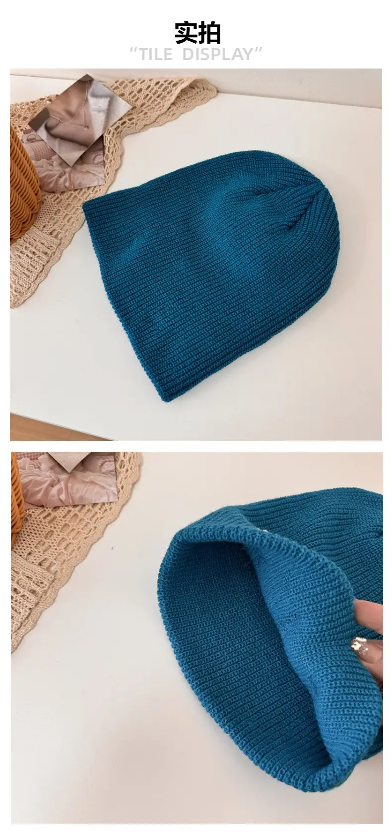Korean Letter Embroidered Women's Beanie Caps — feature 7