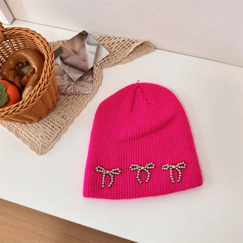 Korean Letter Embroidered Women's Beanie Caps - Image 8