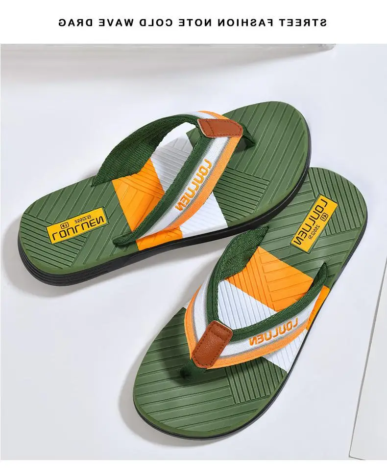 Fujian manufacturers summer new men's flip-flops non-slip outer wear flip-flops men's outdoor beach shoes Europe and the United States cool — feature 1