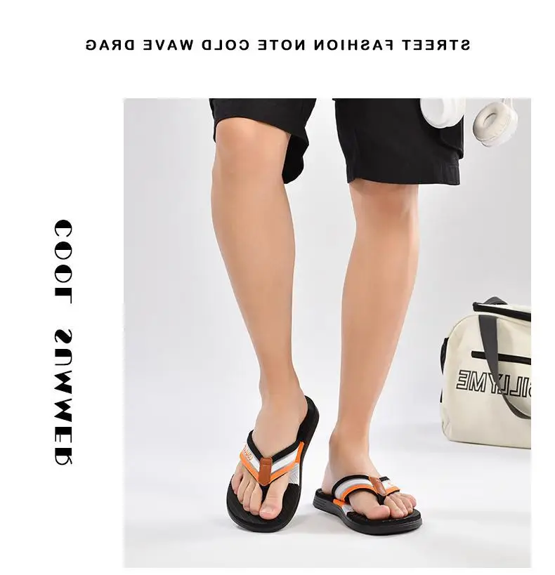 Fujian manufacturers summer new men's flip-flops non-slip outer wear flip-flops men's outdoor beach shoes Europe and the United States cool — feature 10