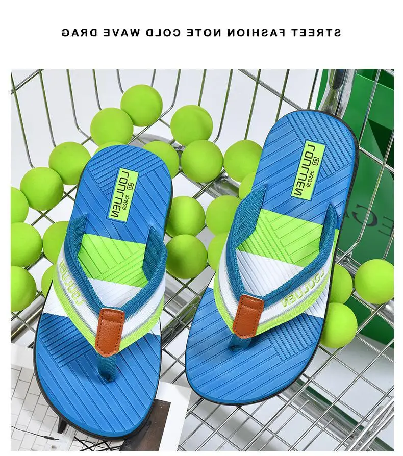 Fujian manufacturers summer new men's flip-flops non-slip outer wear flip-flops men's outdoor beach shoes Europe and the United States cool — feature 12
