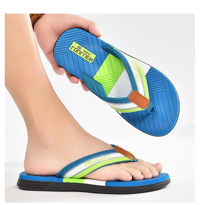 Fujian manufacturers summer new men's flip-flops non-slip outer wear flip-flops men's outdoor beach shoes Europe and the United States cool — feature 14