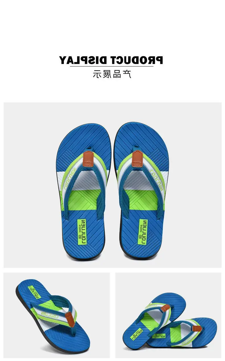 Fujian manufacturers summer new men's flip-flops non-slip outer wear flip-flops men's outdoor beach shoes Europe and the United States cool — feature 18