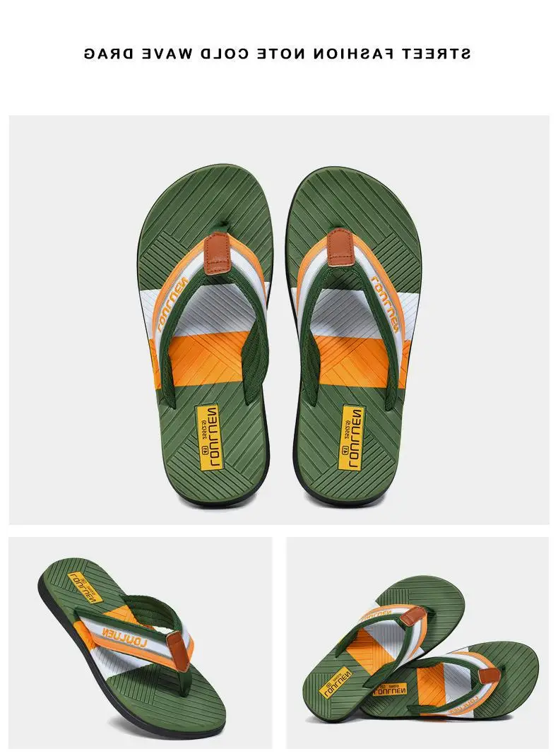 Fujian manufacturers summer new men's flip-flops non-slip outer wear flip-flops men's outdoor beach shoes Europe and the United States cool — feature 19