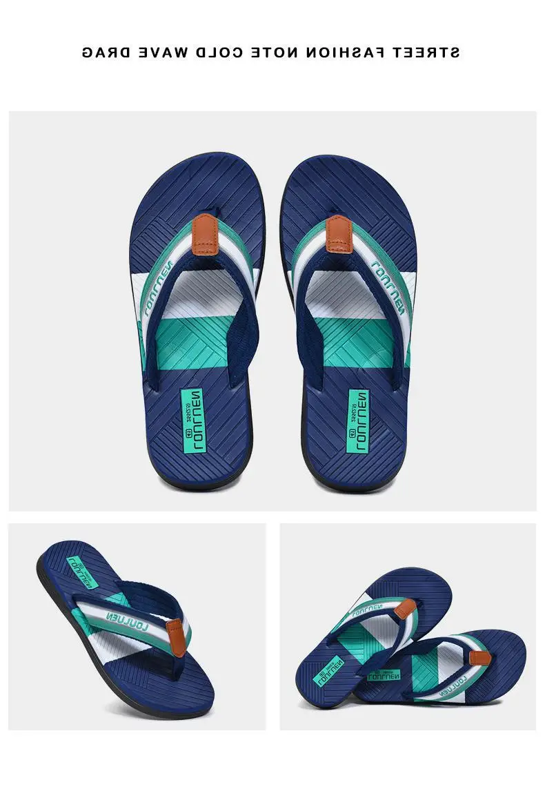 Fujian manufacturers summer new men's flip-flops non-slip outer wear flip-flops men's outdoor beach shoes Europe and the United States cool — feature 21